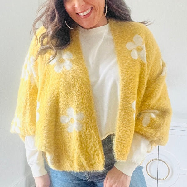 Mustard Daisy Cardigan