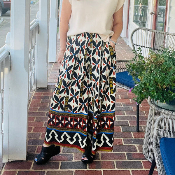 Pattern Play Wide Leg Pant