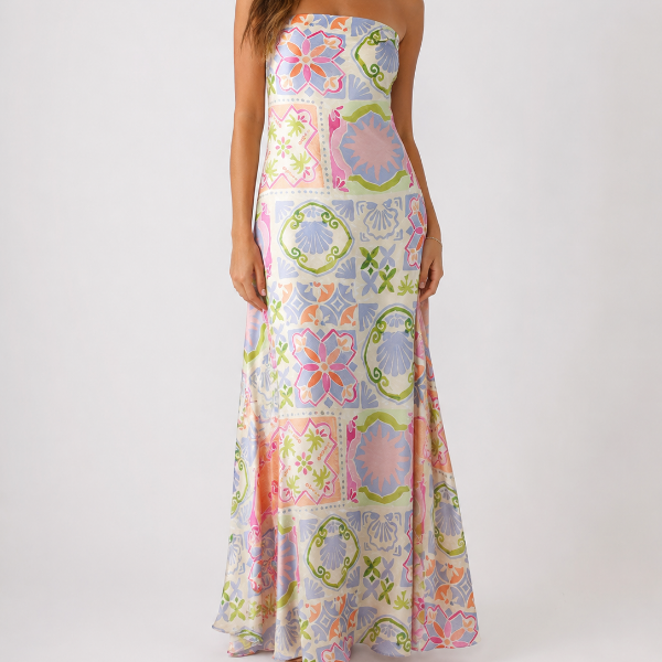 Seaside Mosaic Maxi Dress