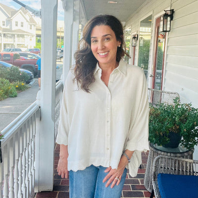 Wine Down Linen Top
