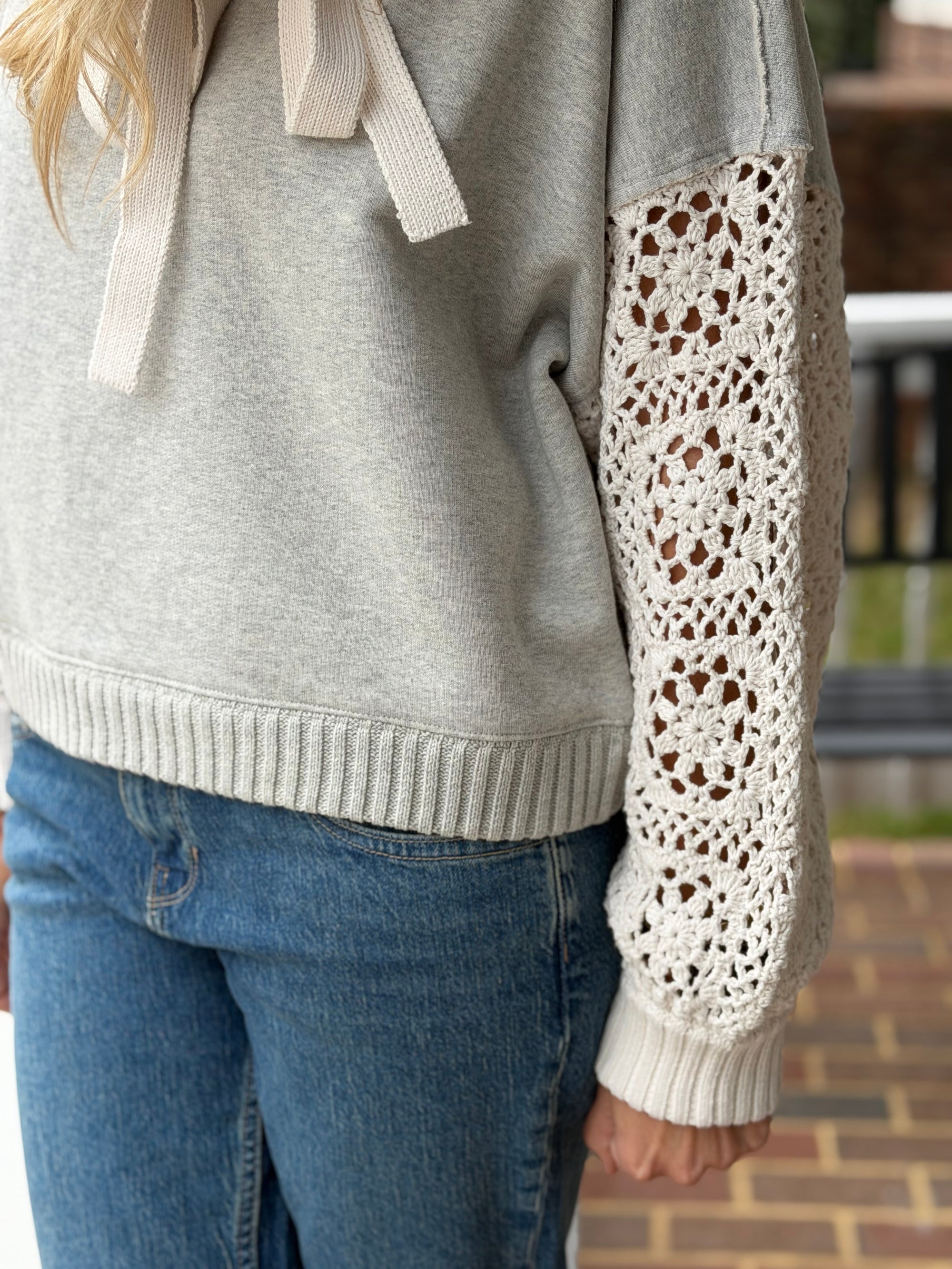Free People -Laced In Hoodie Sweatshirt