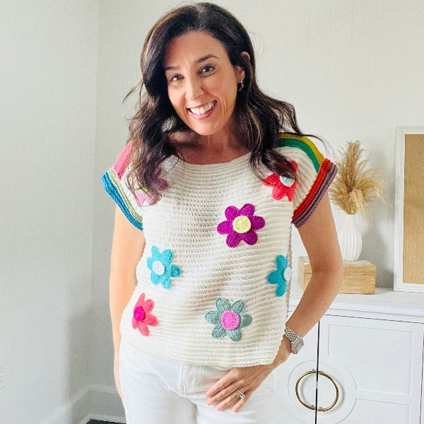 Happy Flower Sweater