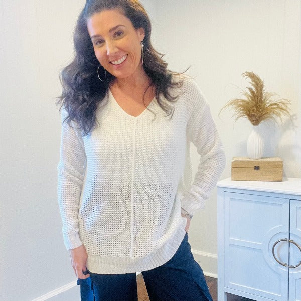 Spring Waffle Sweater
