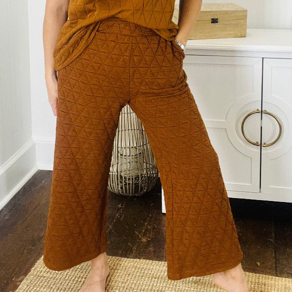 Rust Quilted Pants