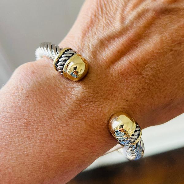 Two Tone Cuff Bracelet