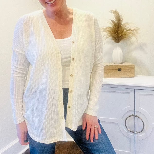 Light Waffles Cardi