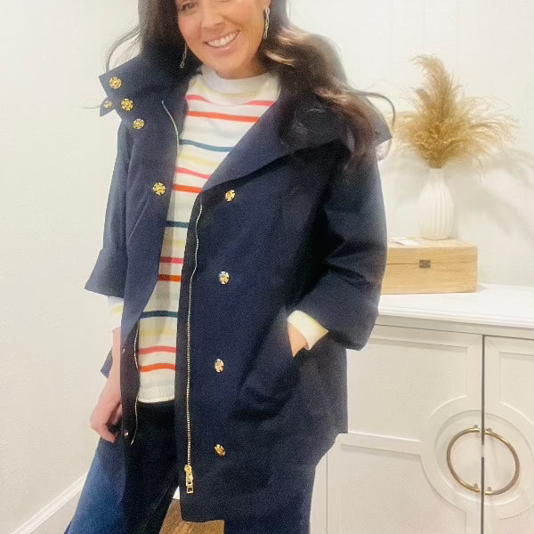 Savina Rain Jacket - NAVY