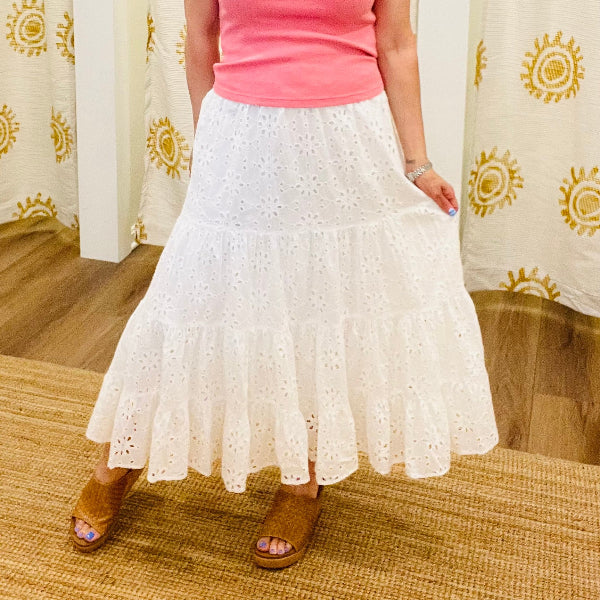 Sweet & Simple Eyelet Skirt