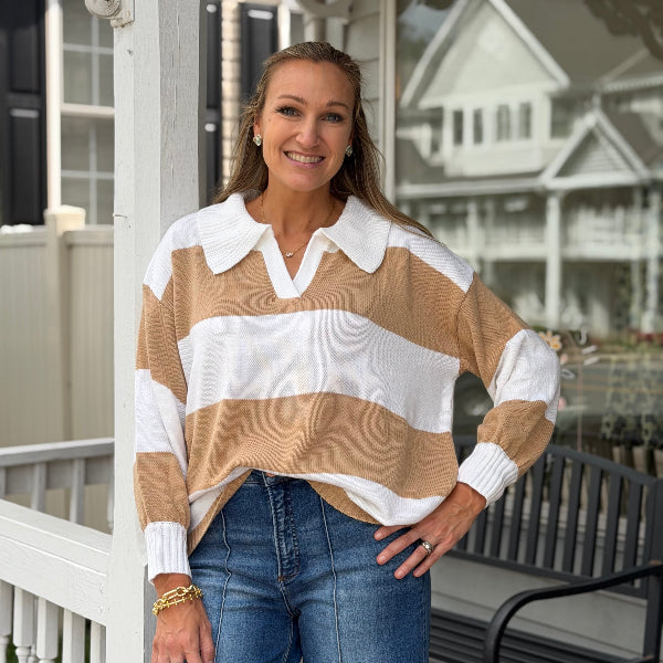 Soft Stripe Knit Top