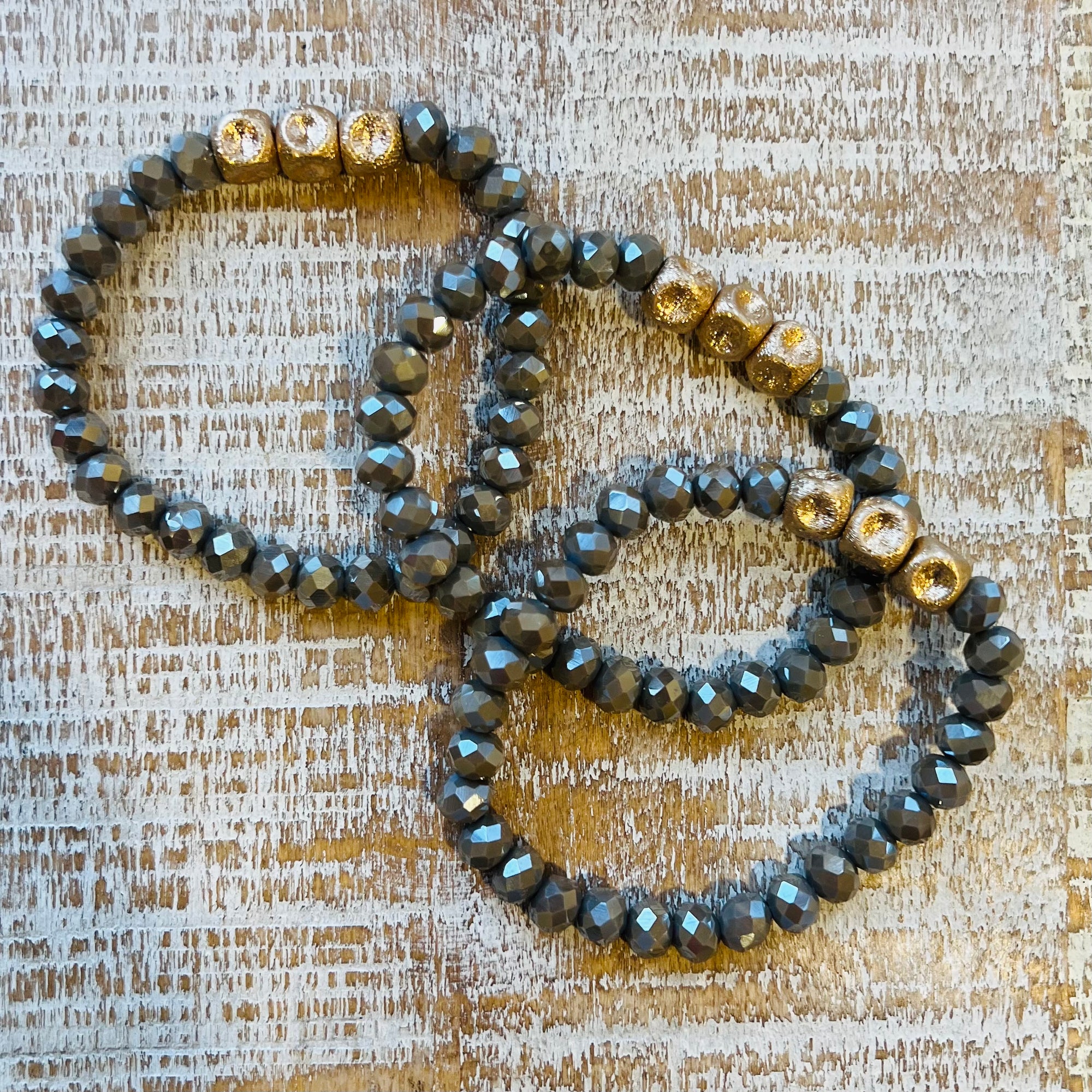 Triple Strand Bracelet Taupe