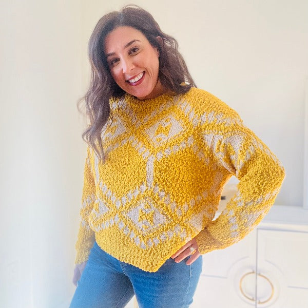 Mustard Aztec Sweater