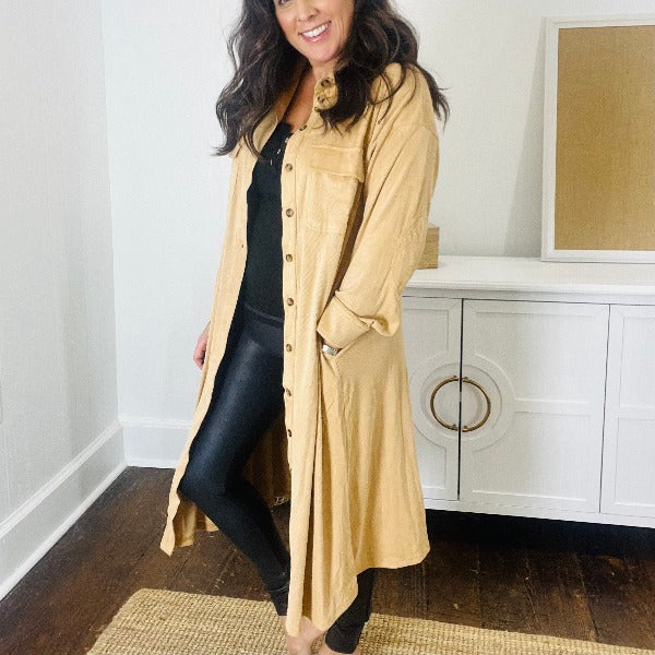 Mighty Fine Corduroy Shirt Dress
