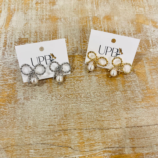 Twisted Ribbon Bow Earrings