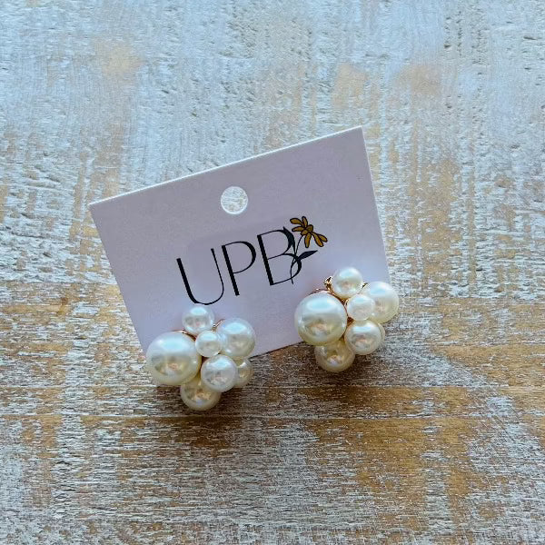 Pearl Cluster Earrings