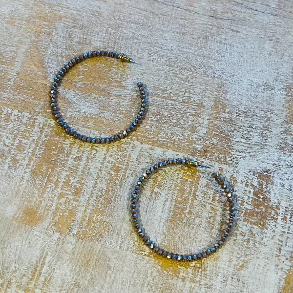 Light as a Feather Beaded Hoops