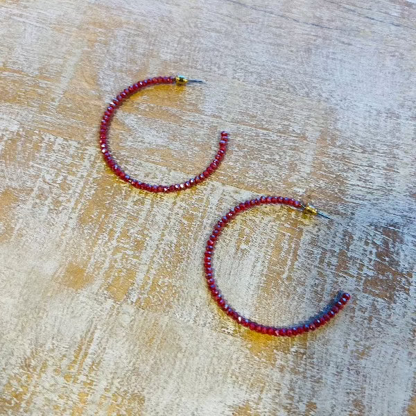 Light as a Feather Beaded Hoops