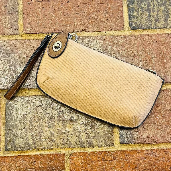 Corduroy Mini Crossbody Wristlet
