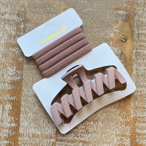 Claw Clip Hair Tie Set