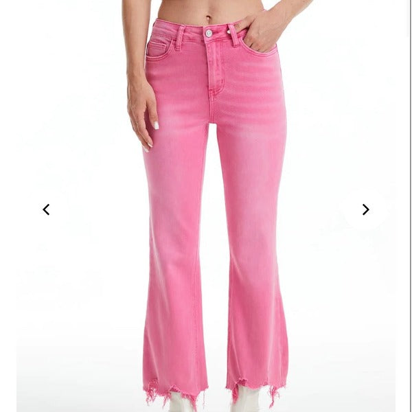 Pink Flare Denim