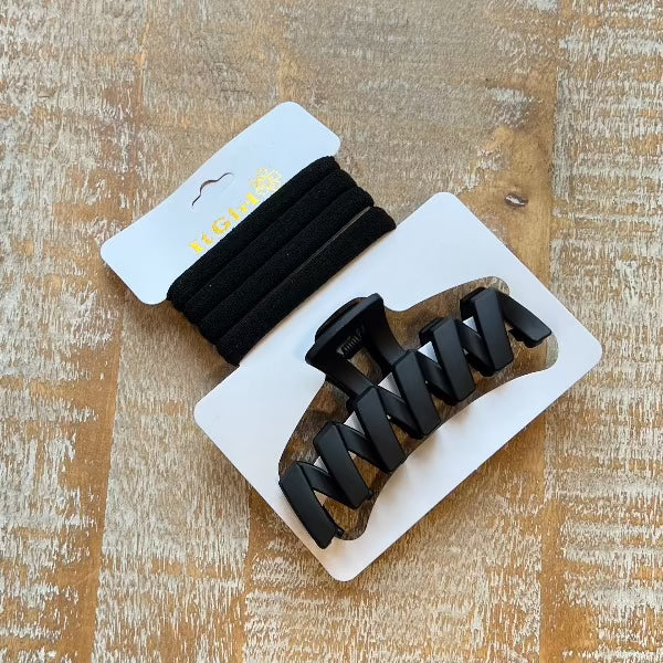 Claw Clip Hair Tie Set