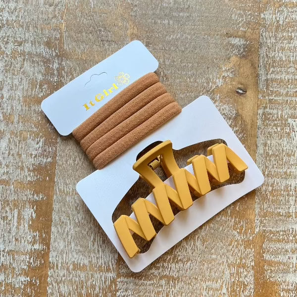 Claw Clip Hair Tie Set