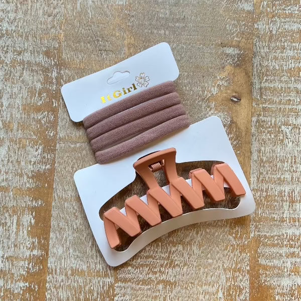 Claw Clip Hair Tie Set