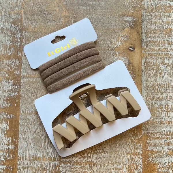 Claw Clip Hair Tie Set