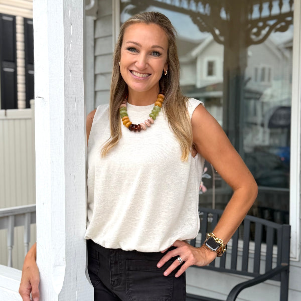Quinn Bubble Shell Top