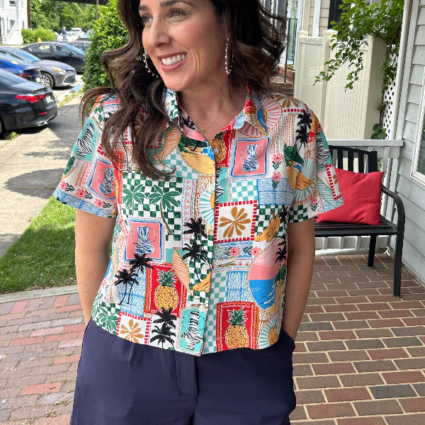Vacation Print Button Down