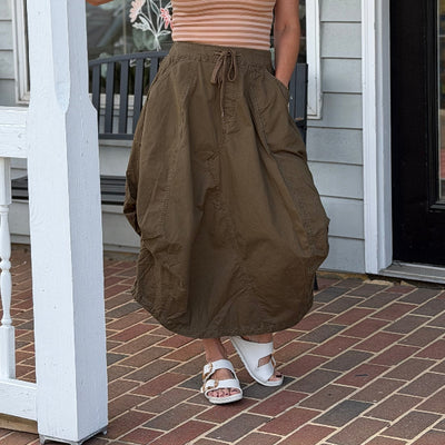 Parachute Maxi Cargo Skirt
