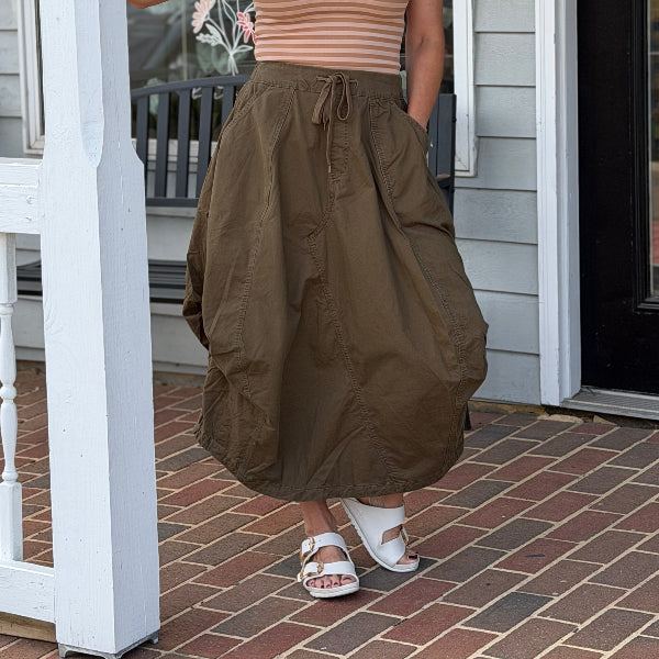 Parachute Maxi Cargo Skirt