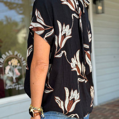 Embroidered Floral Top
