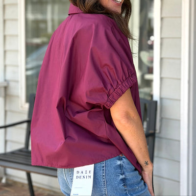 Golden Button Up Top