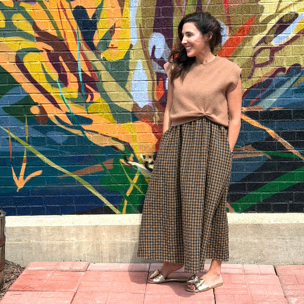 Gingham Midi Dress
