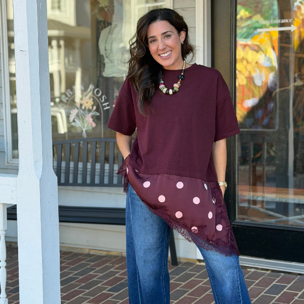 Polka Dot Lace Top
