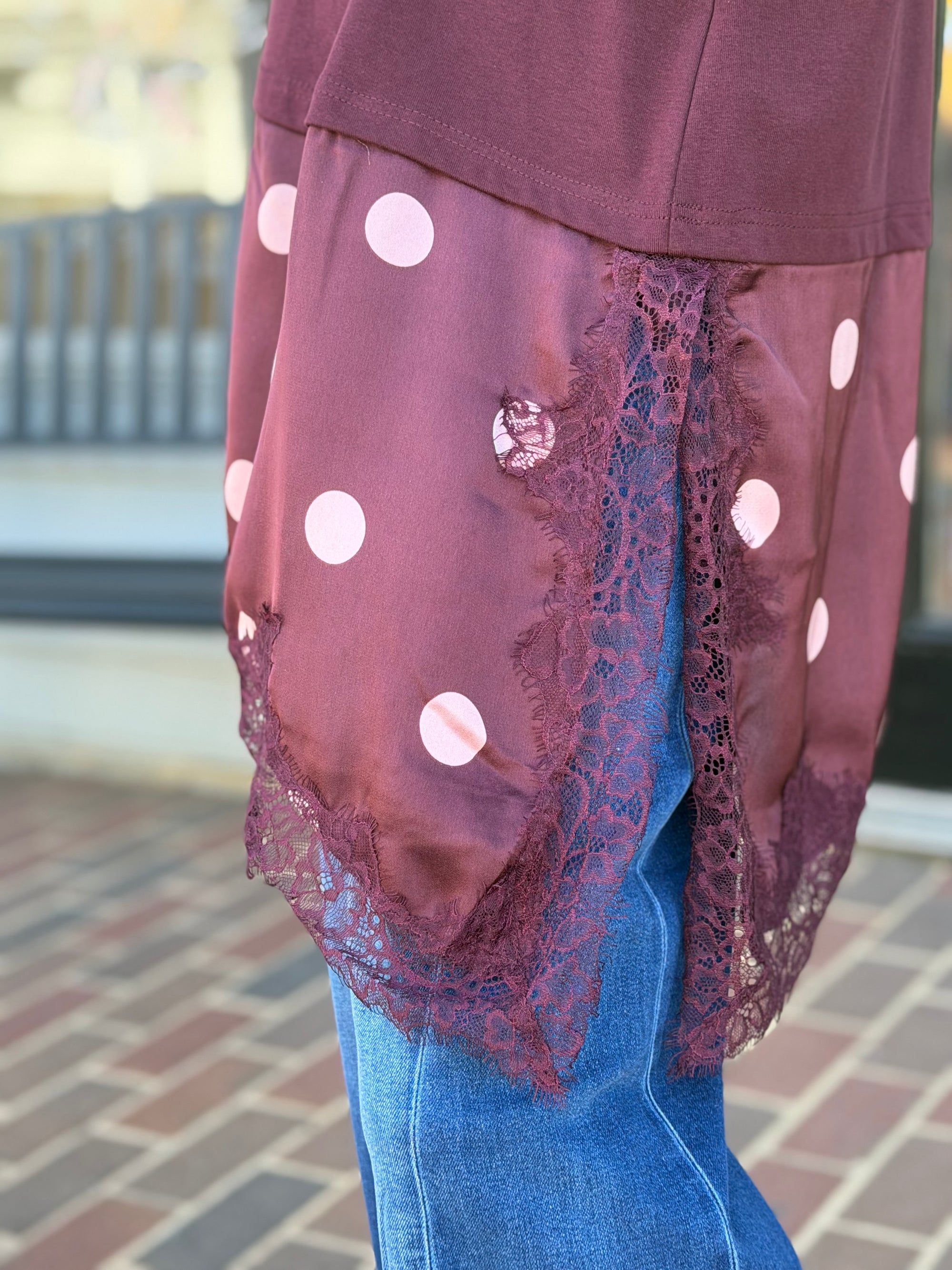Polka Dot Lace Top