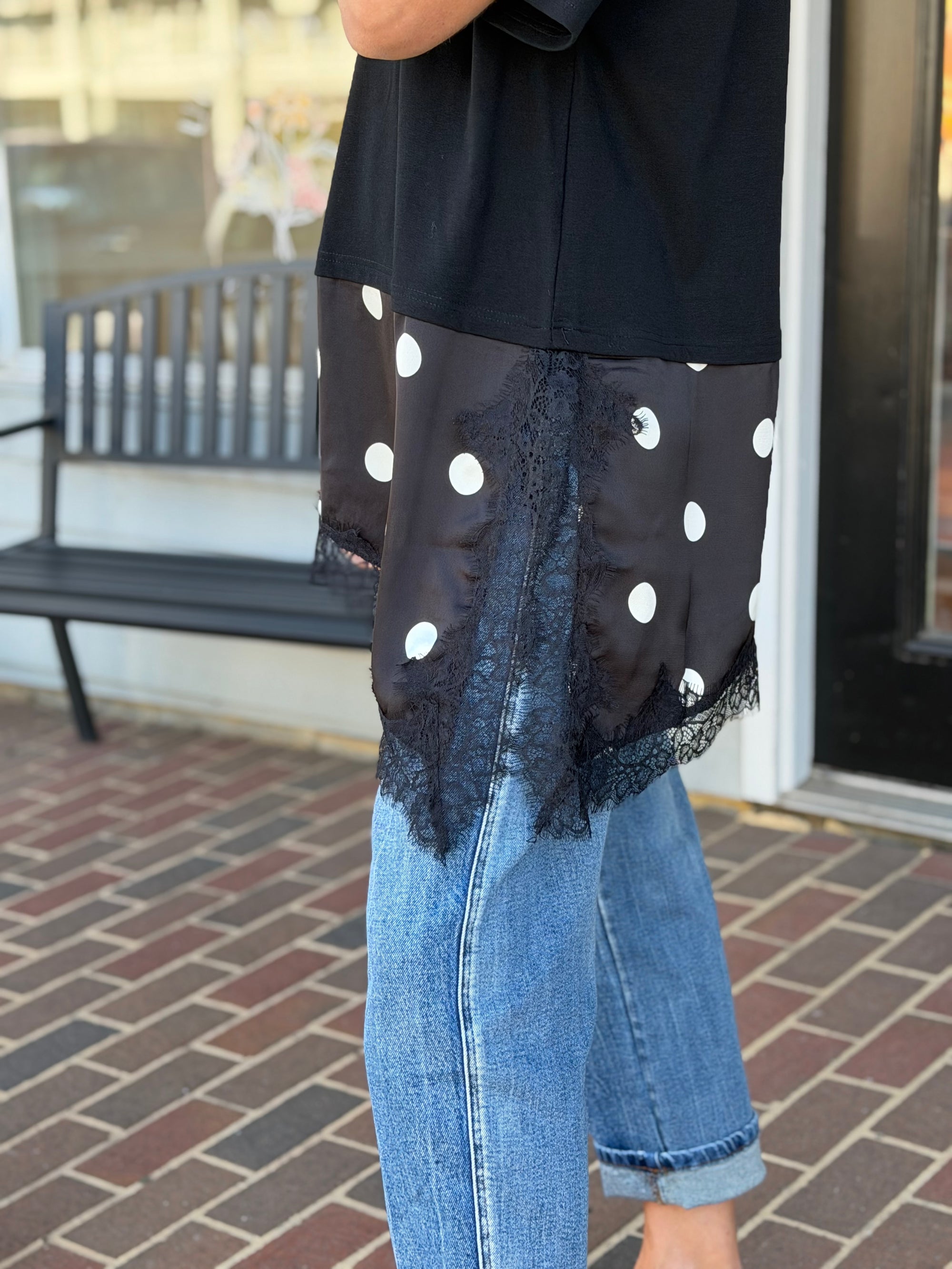 Polka Dot Lace Top