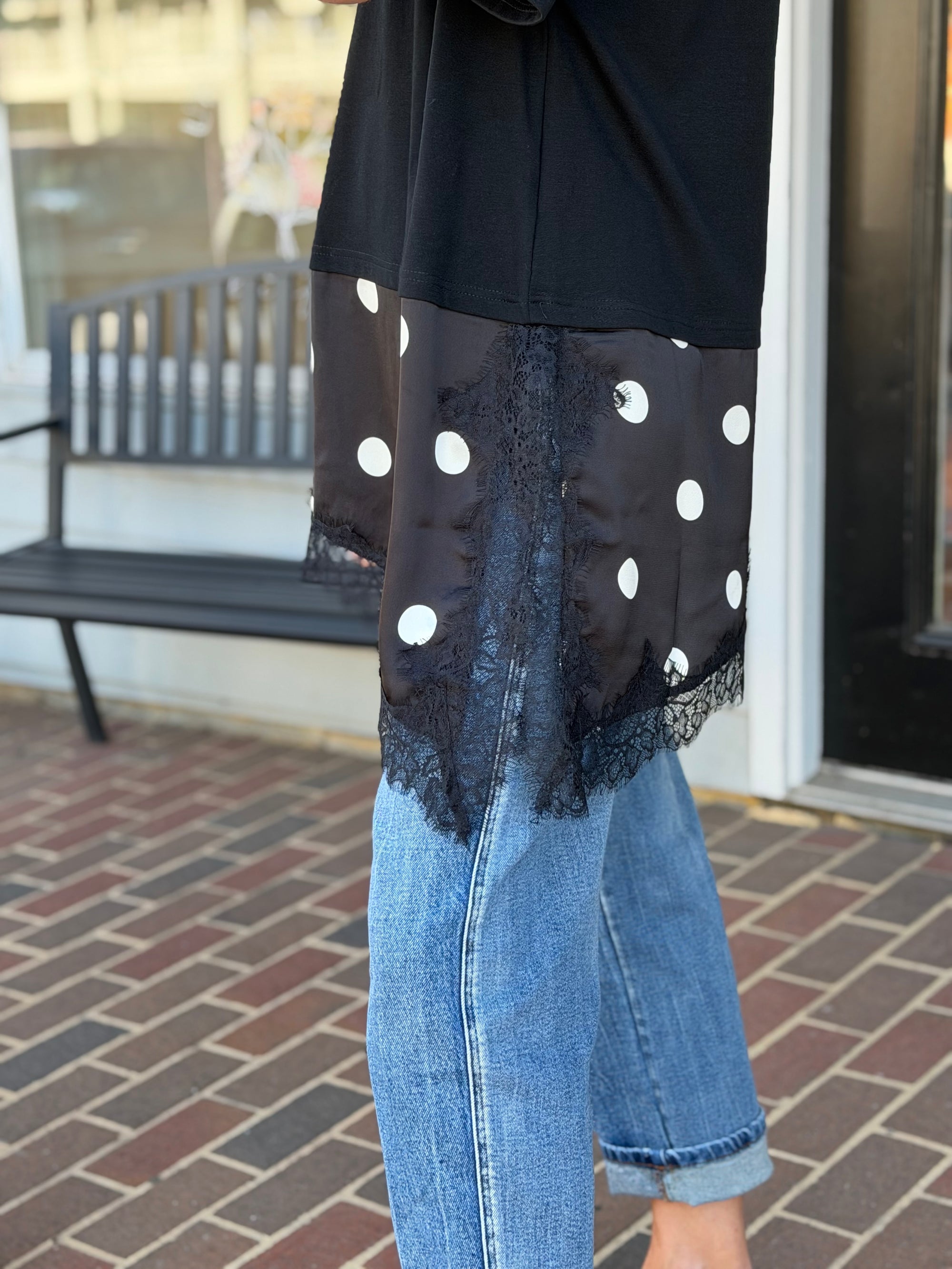 Polka Dot Lace Top