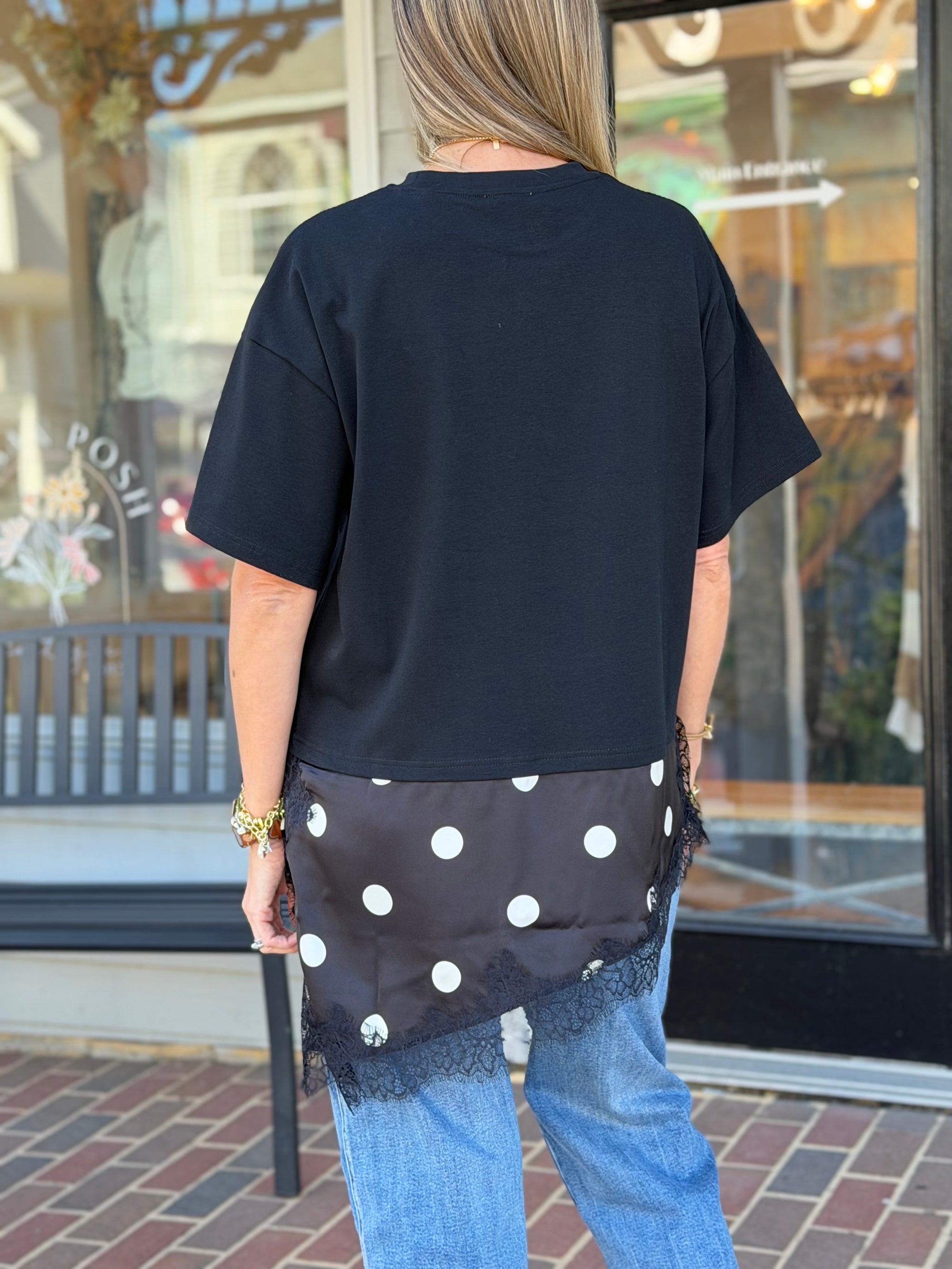 Polka Dot Lace Top