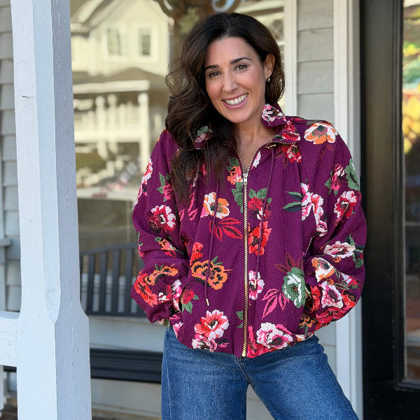 Bloom Zip Up Top