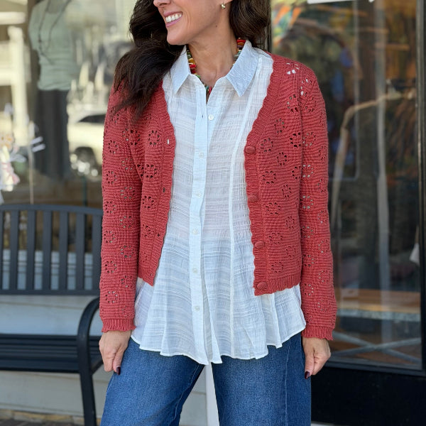 Crochet Cropped Cardigan