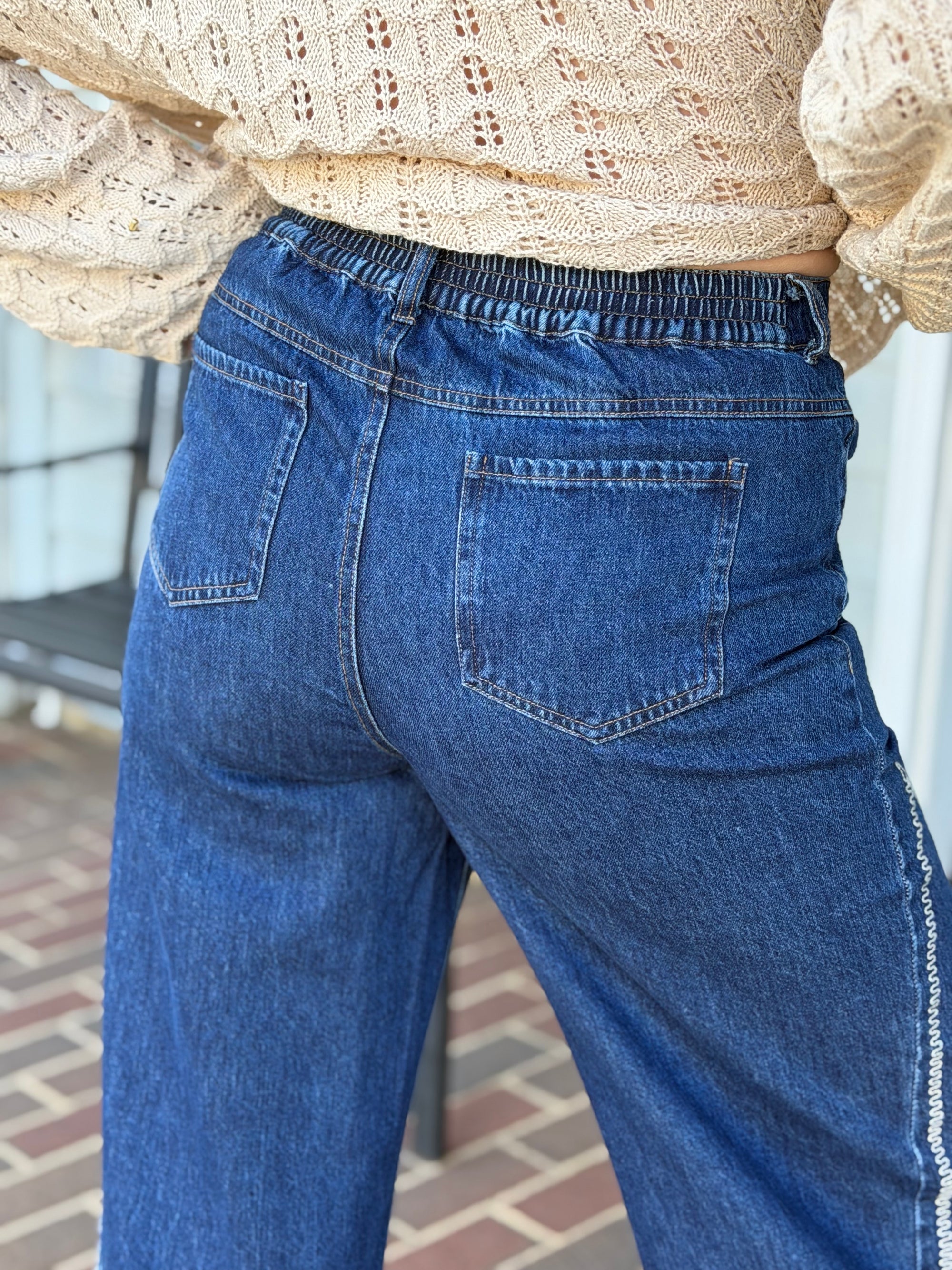 Floral Rodeo Bell Bottom Jean