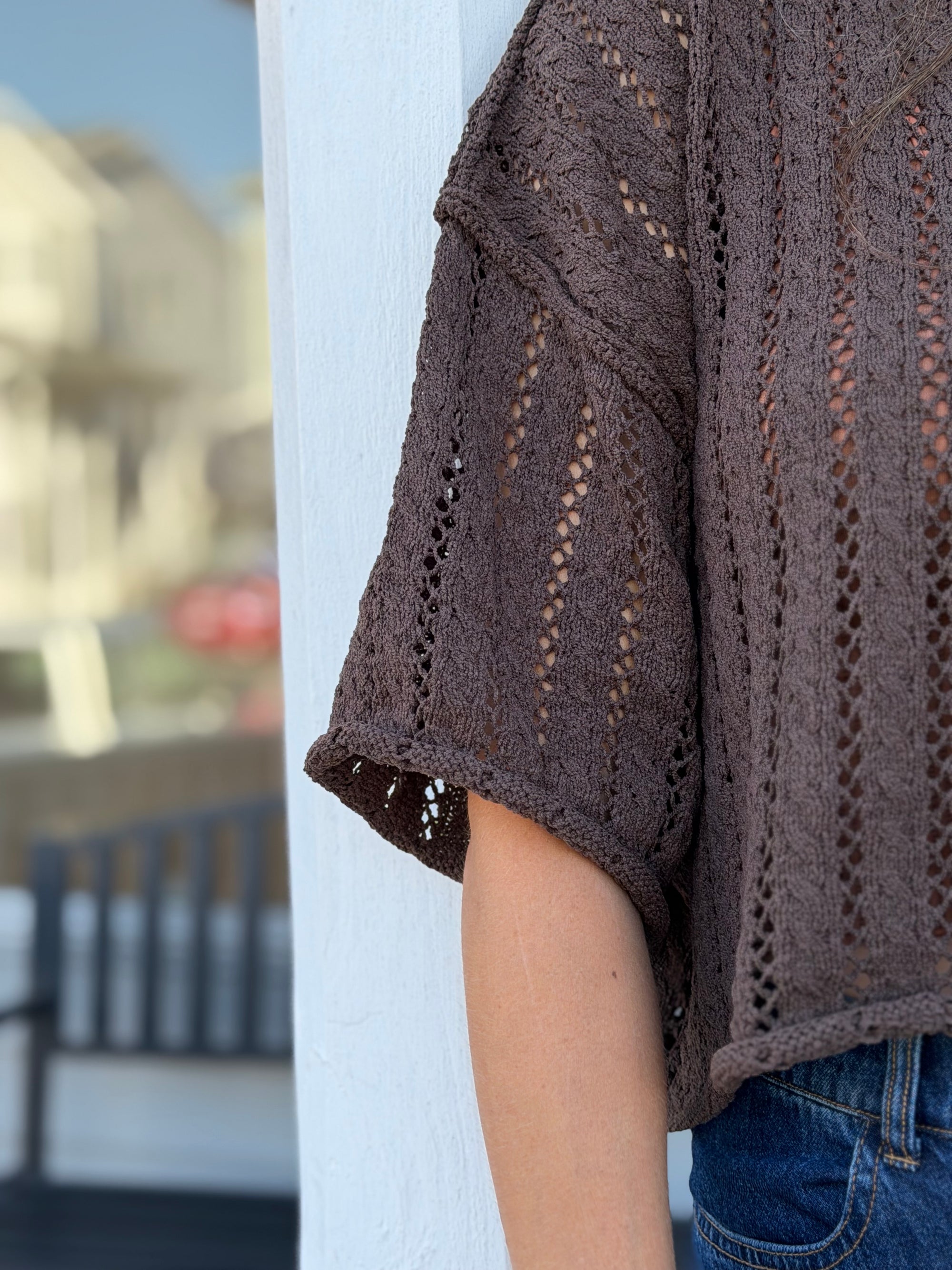 Pointelle Knit Sweater