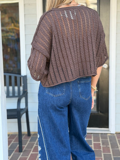 Pointelle Knit Sweater