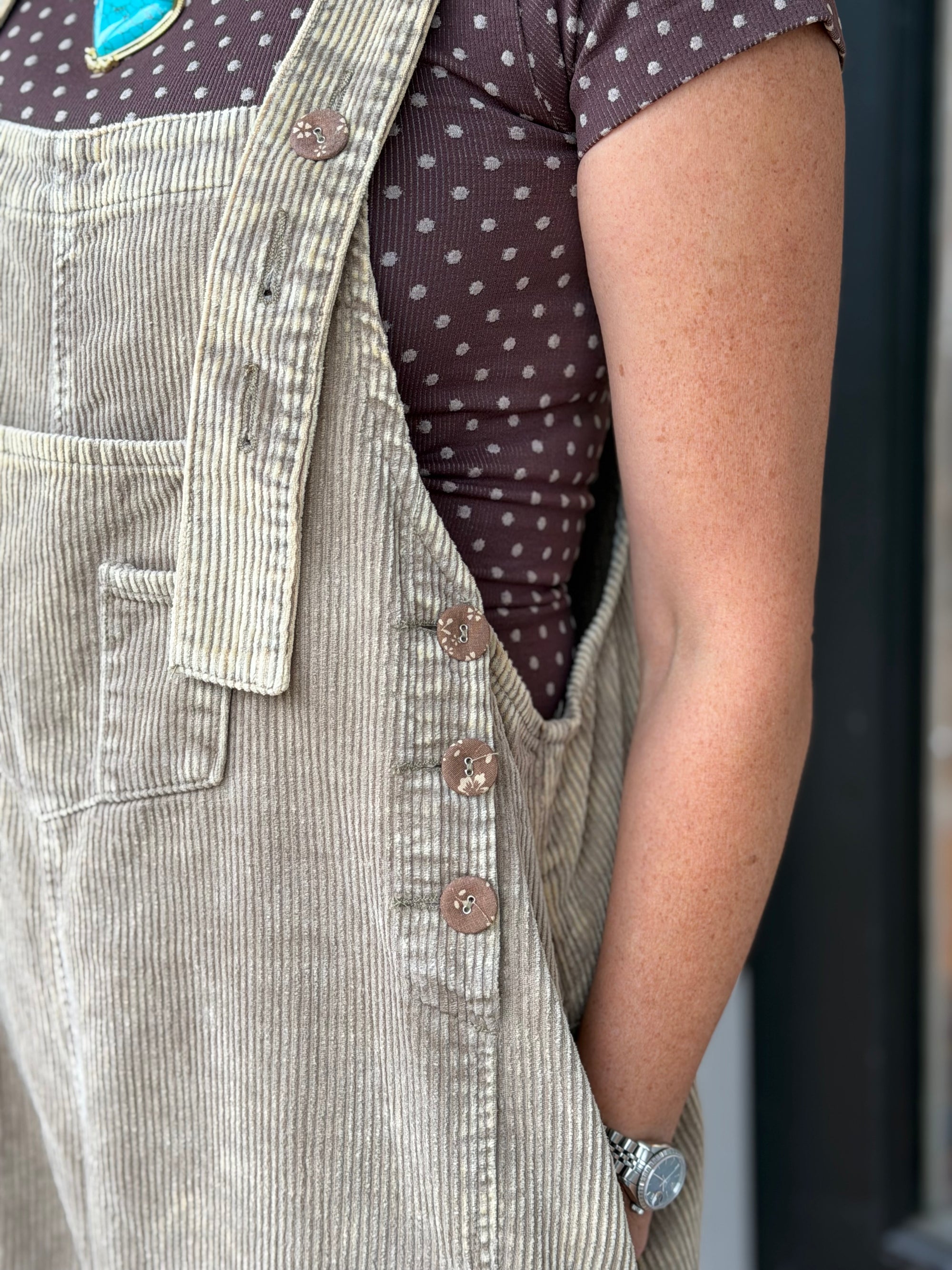 Flower Patch Corduroy Overalls