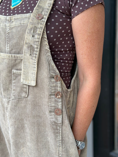Flower Patch Corduroy Overalls