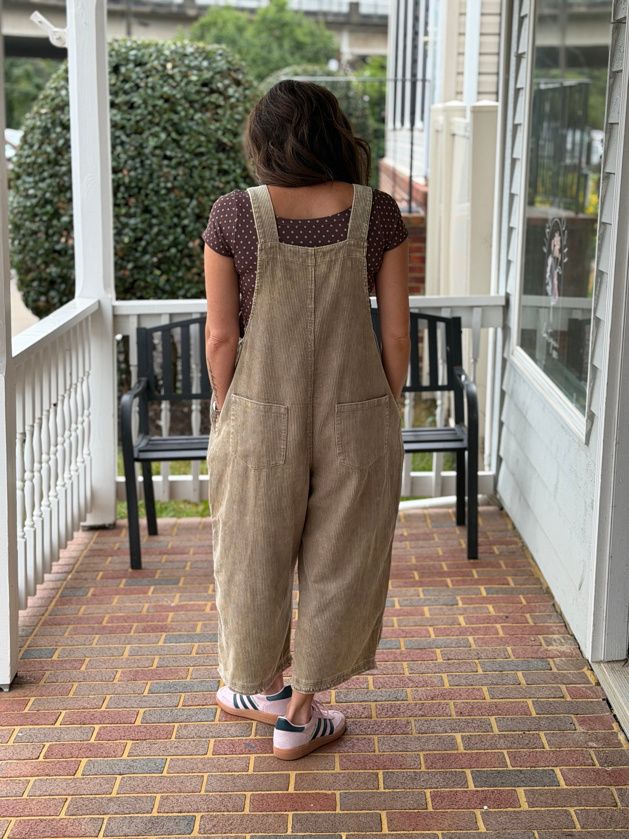 Flower Patch Corduroy Overalls
