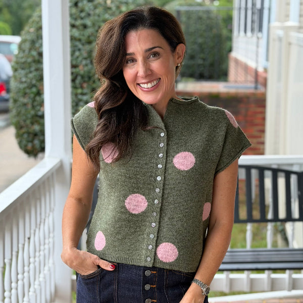 Polka dot cardigan