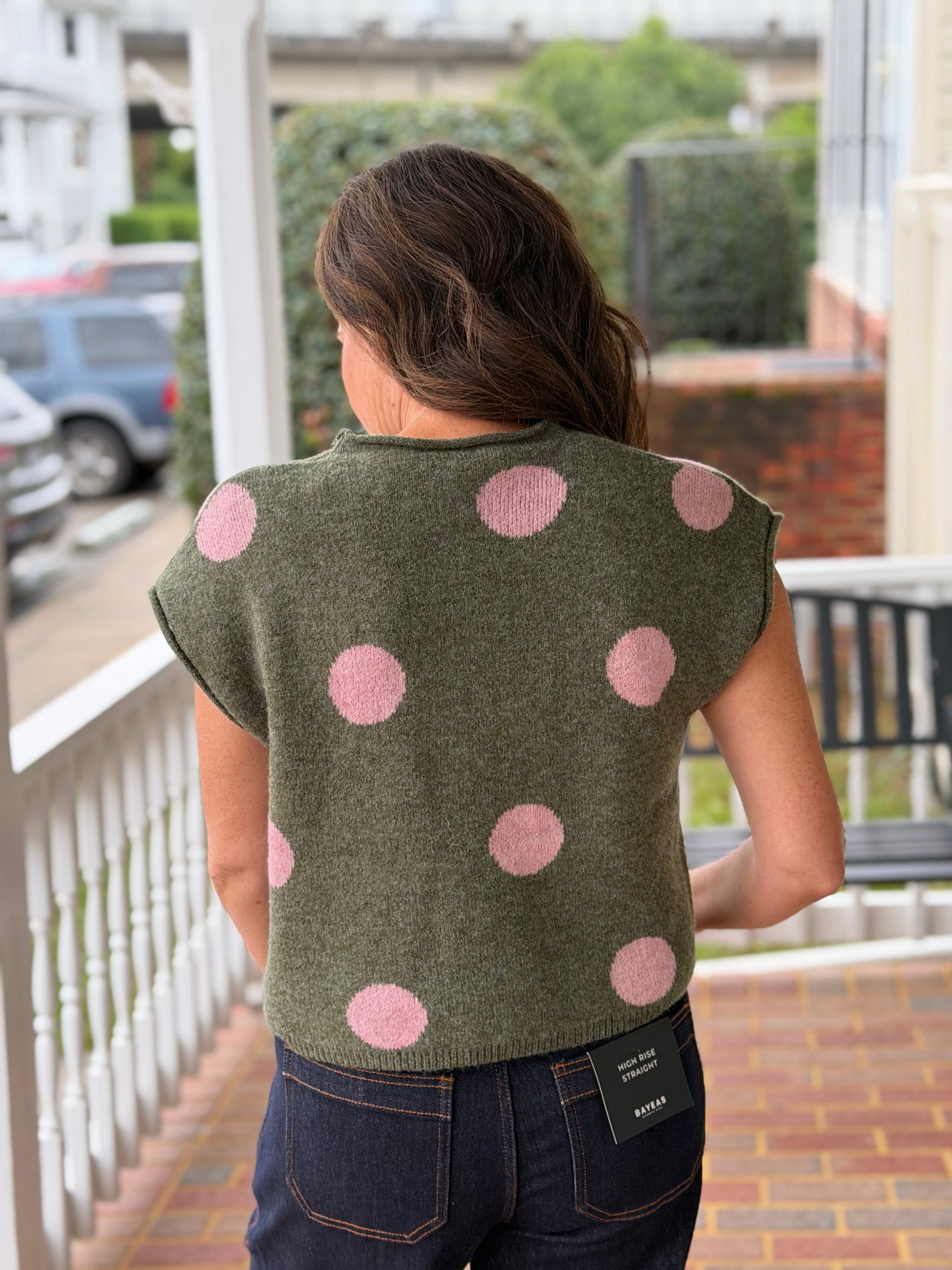 Pop of Polka Sweater Top