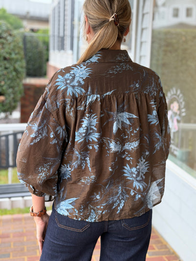 Blue Flower Top